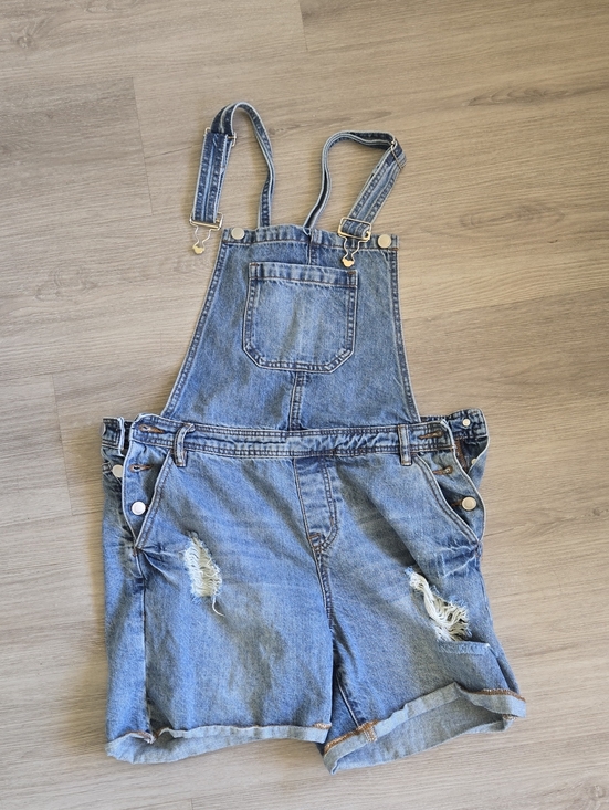 Harper Pants - Harper Light Blue Denim Short Overalls